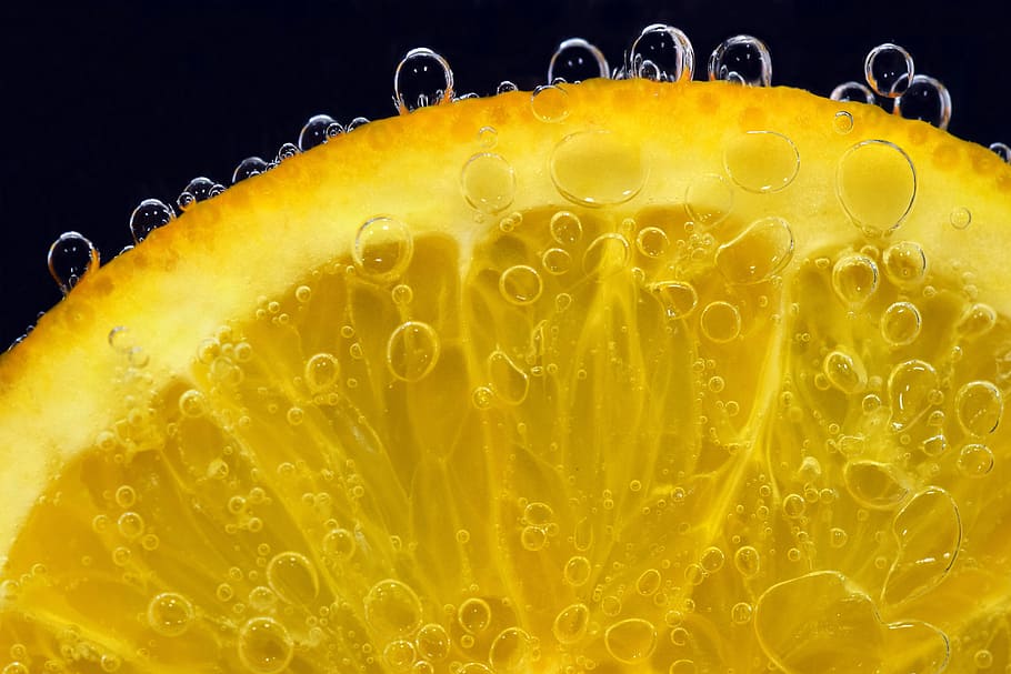 close-up photography of yellow slice lemon, orange, orange slices, HD wallpaper
