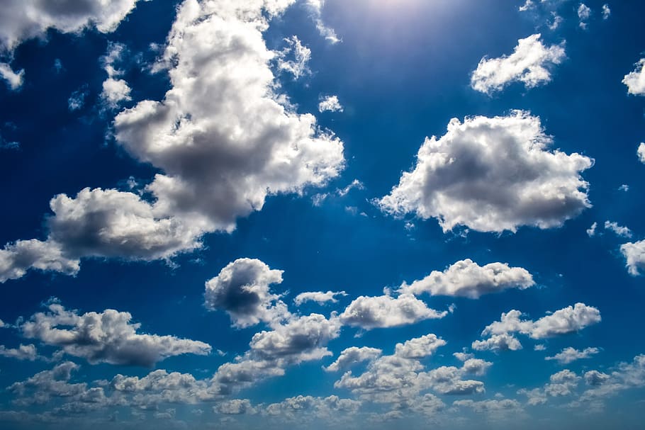 sky, clouds, blue sky clouds, morning, autumn, weather, cloudscape HD wallpaper