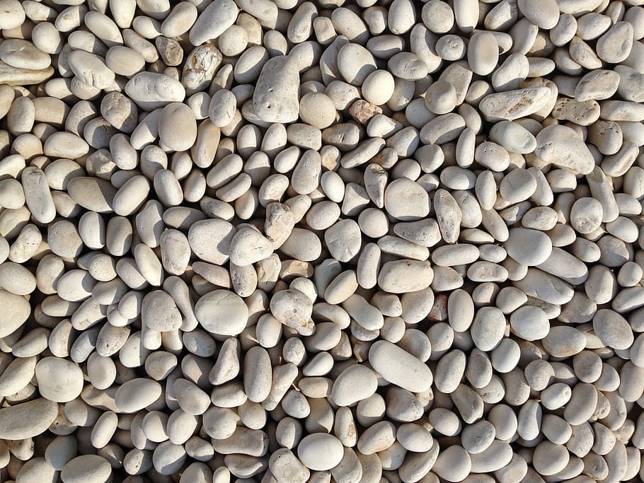 pebbles, white, texture, color, beach, stone, natural, summer HD wallpaper