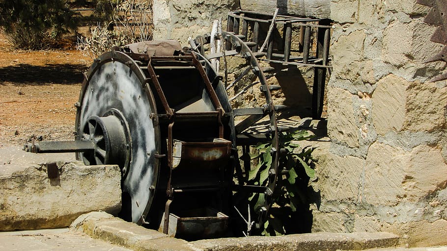 watermill, traditional, old, agriculture, countryside, cyprus HD wallpaper