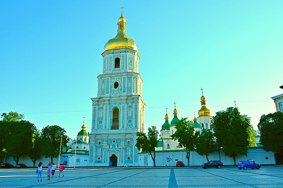 Ukraine, Kiev, St Sophia Cathedral, architecture, church, christianity, HD wallpaper