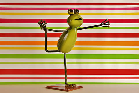 Gymnastics, Frog, Figure, Sport, funny, cute, yoga, green, sporty HD wallpaper