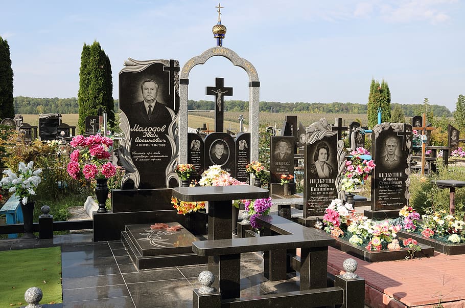 ucraine, cemetery, graveyard, tombstone, inscription, inri