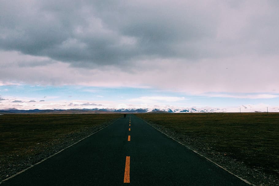 landscape photo of gray road, cloud - Sky, highway, nature, cloudscape HD wallpaper