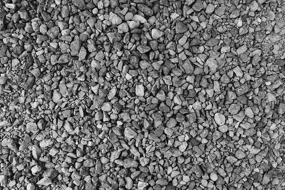 grayscale photo of stones, rocks, ground, texture, land, surface HD wallpaper