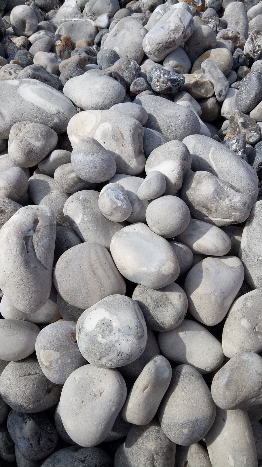 normandy, pebble beach, boulders, large group of objects, stone HD wallpaper