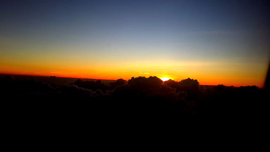 dawn, sun, clouds, sunset, horizon, infinity, air, landscape HD wallpaper