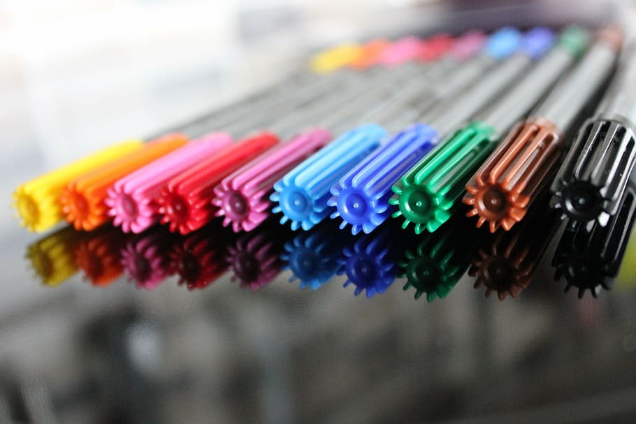 colors, markers, colored, drawing, fixation, multi colored HD wallpaper