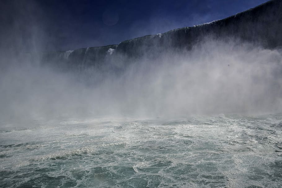 View of Niagara Falls from the bottom of the falls, Ontario, Canada, HD wallpaper