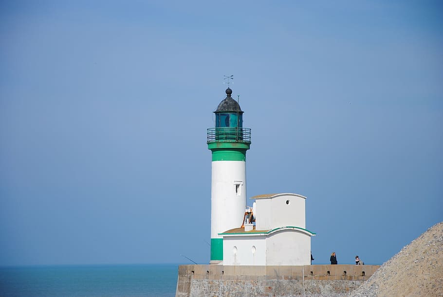 lighthouse, sea, port, tower, coastline, famous Place, architecture HD wallpaper
