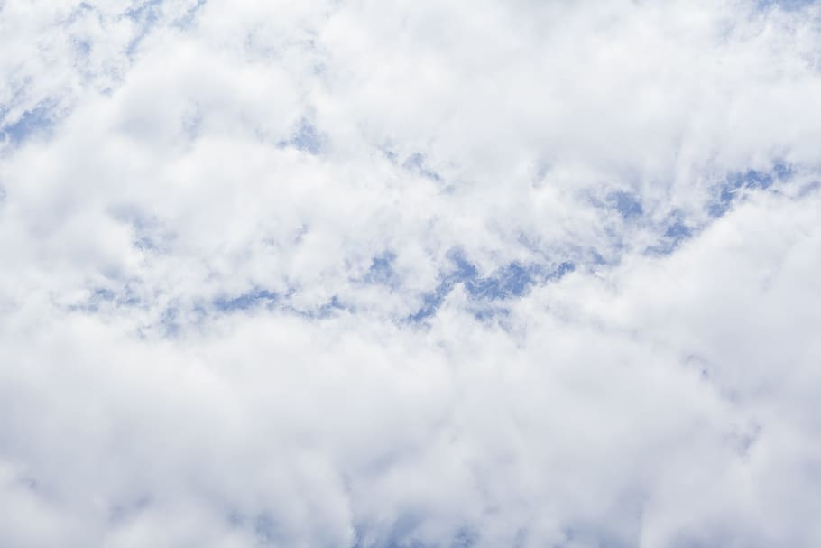 sky, cloud, clouds, blue, white, landscape, white clouds, composition HD wallpaper