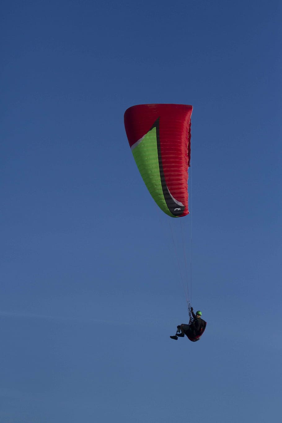 paraglider, kite, wing, flight, sport, recreation, flying, blue HD wallpaper