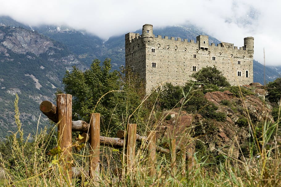 castle, ussel, aosta, architecture, history, the past, built structure HD wallpaper