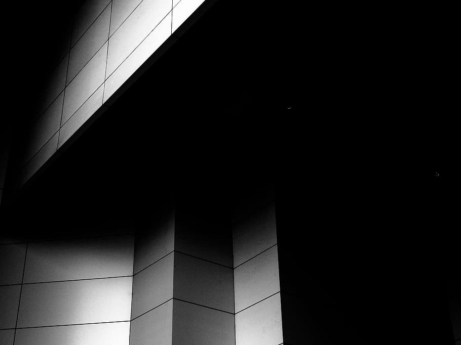 untitled, wall, white, black, abstract, geometric, tile, background HD wallpaper