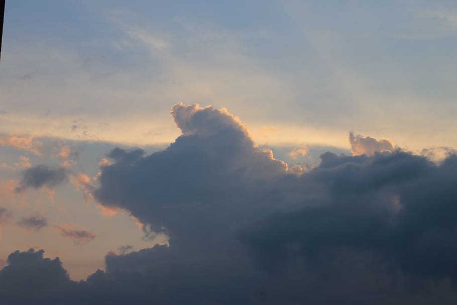 clouds, sky, landscape, sunset, summer, cloud - sky, beauty in nature HD wallpaper