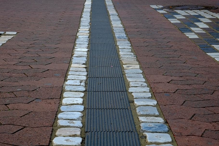 paving stones, pattern, structure, road, cobblestones, patch HD wallpaper