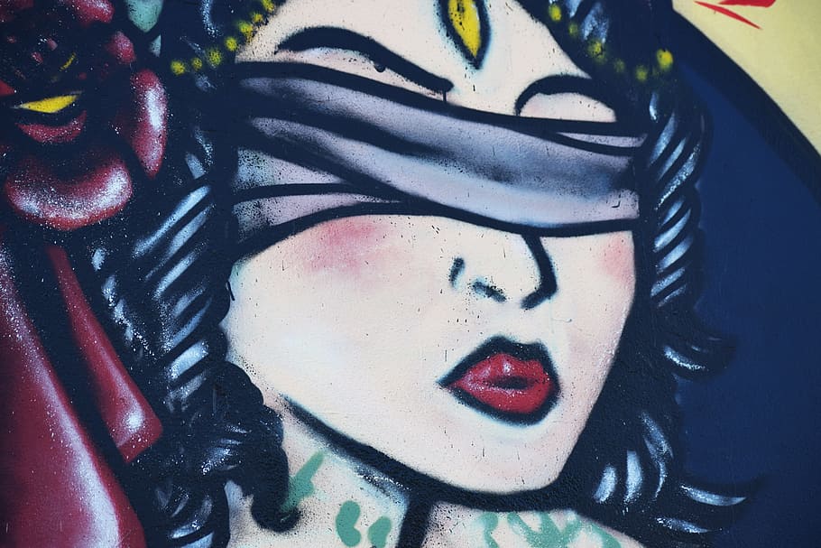 wall, art, mural, painting, graffiti, woman, face, headshot HD wallpaper