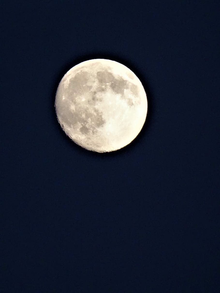 Moon, Night, Moonlight, abendstimmung, evening sky, atmosphere HD wallpaper