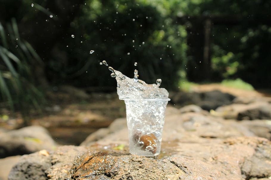shatter, speed, shot, ice, drink, nature, freshness, day, water HD wallpaper