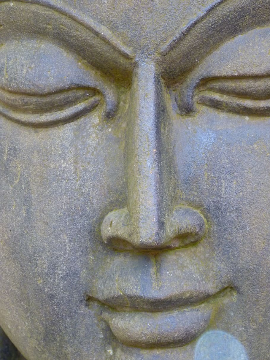 Face, Stone, Head, Sculpture, Asia, statue, male likeness, human representation HD wallpaper