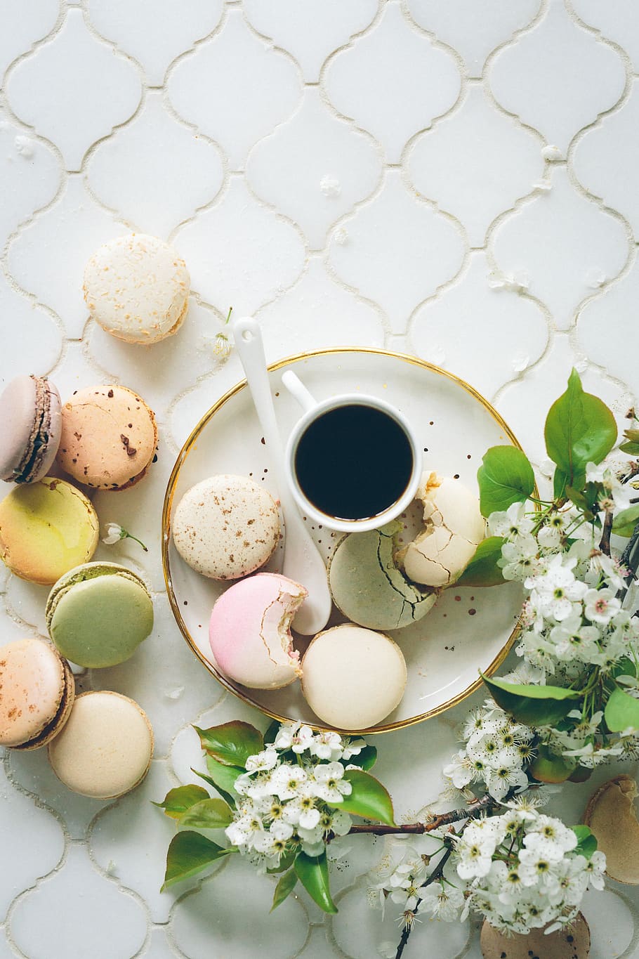 Hd Wallpaper Brunch Macaroons Tea Biscuits Afternoon Tea Sweets French Wallpaper Flare