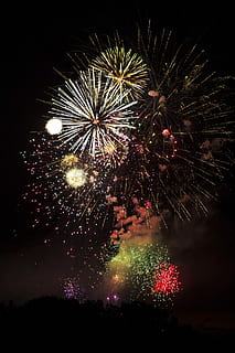 firework display during nighttime, Forth, Fireworks, Firecrackers HD wallpaper