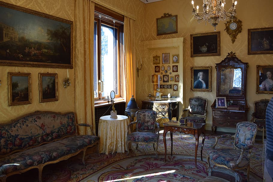 villa, museum, necchi campiglio, milan, italy, furniture, indoors, HD wallpaper