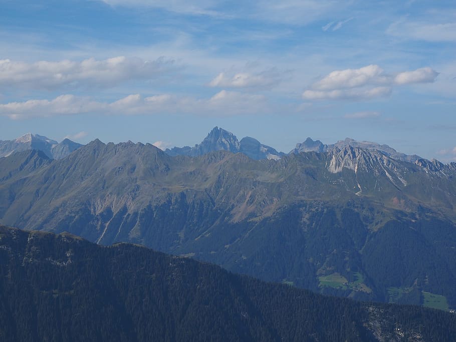 jaufenspitze, mountains, view, white wall, high tooth, weather tip HD wallpaper