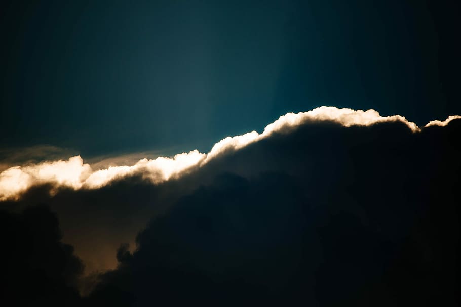 sunray over clouds nature photography, clouds photography, dark HD wallpaper