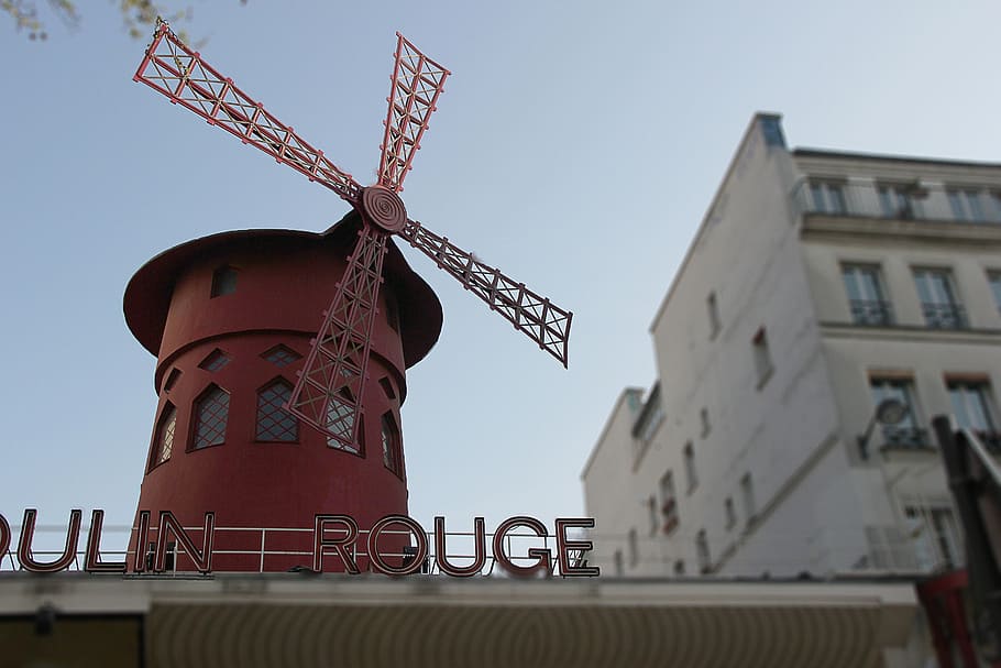 windmill, paris, tourism, france, landmark, french, historic, HD wallpaper