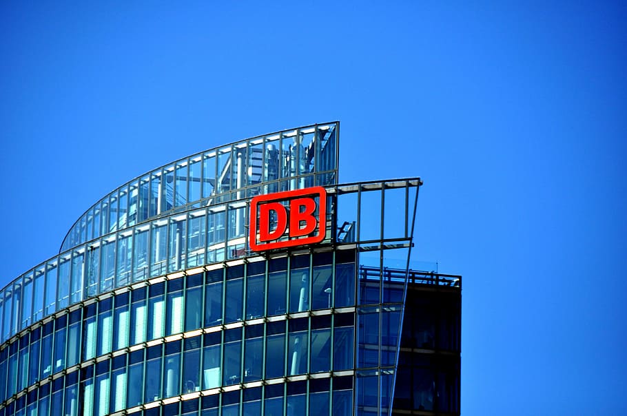 deutsche bundesbahn, logo, emblem, home, building, berlin, skyscraper, HD wallpaper