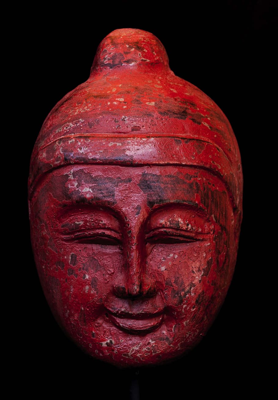 Buddhism, Buddha, Mask, Eastern, religion, statue, yoga, meditation HD wallpaper