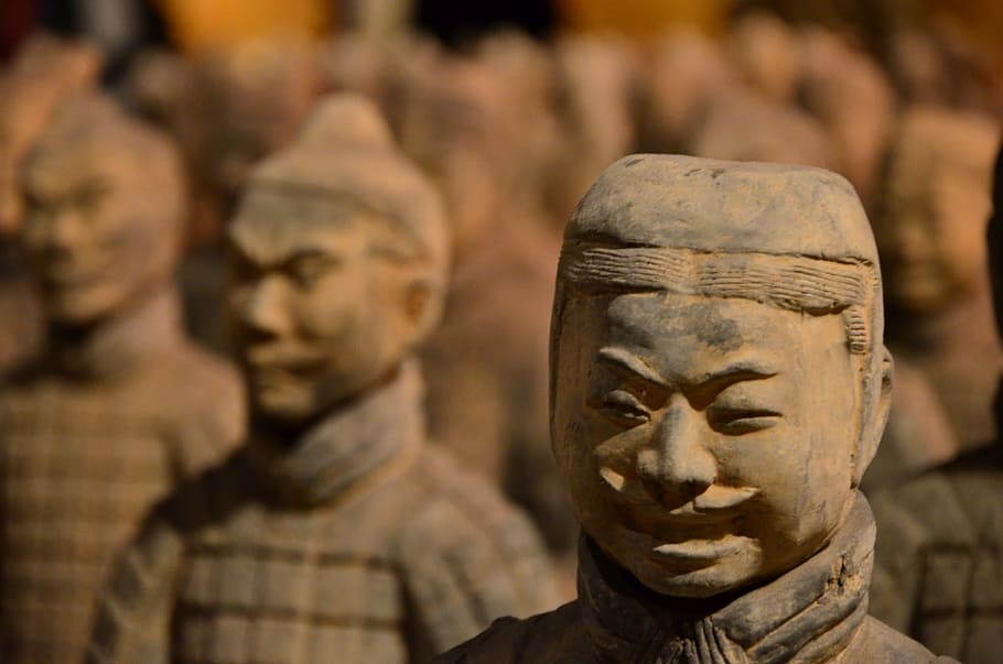 Statue, Stone, Soldier, Ancient, Culture, temple, buddha, asia HD wallpaper
