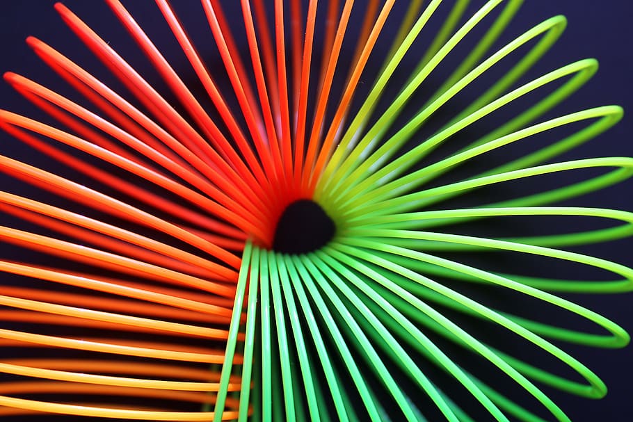 spring, twisted, abstract, model, color, colored, geometric HD wallpaper