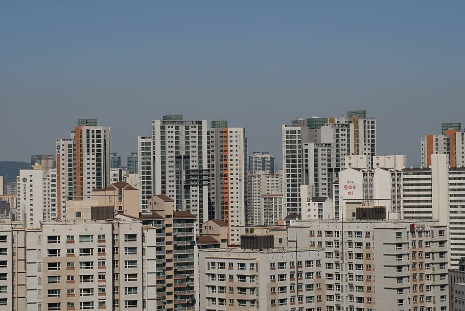 white concrete building at daytime, korea, republic of korea, HD wallpaper