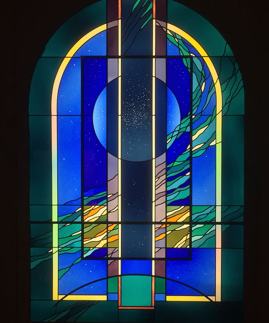 glass items, window, light, color, architecture, stained glass
