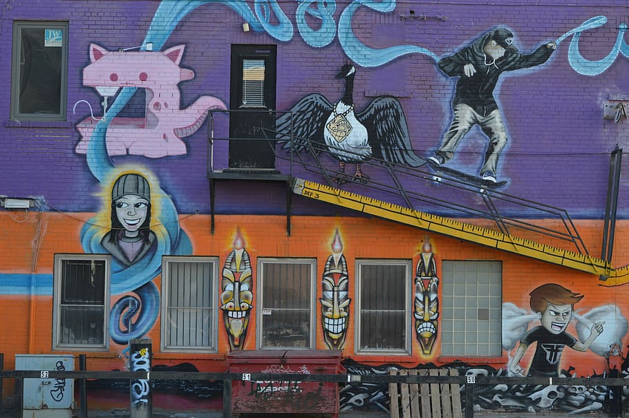 Graffiti, Street Art, Spray Paint, urban, artistic, creativity, HD wallpaper