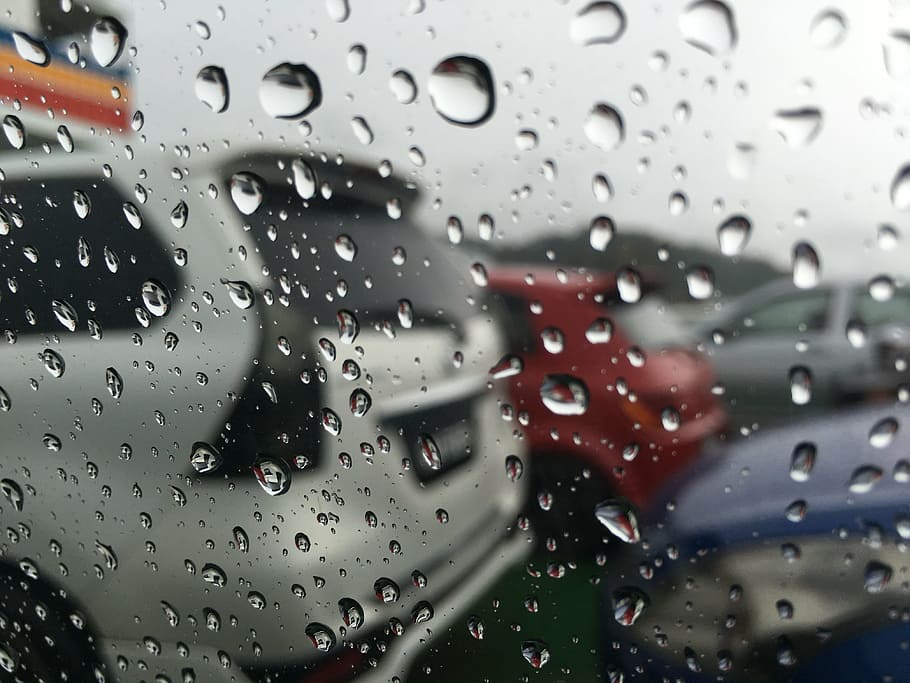 rain, raindrop, droplet, wet, water, window, glass - material HD wallpaper