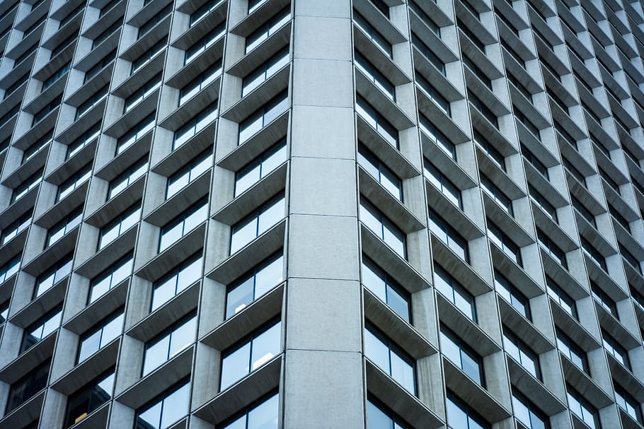 gray concrete building at daytime photo, windows, architecture HD wallpaper