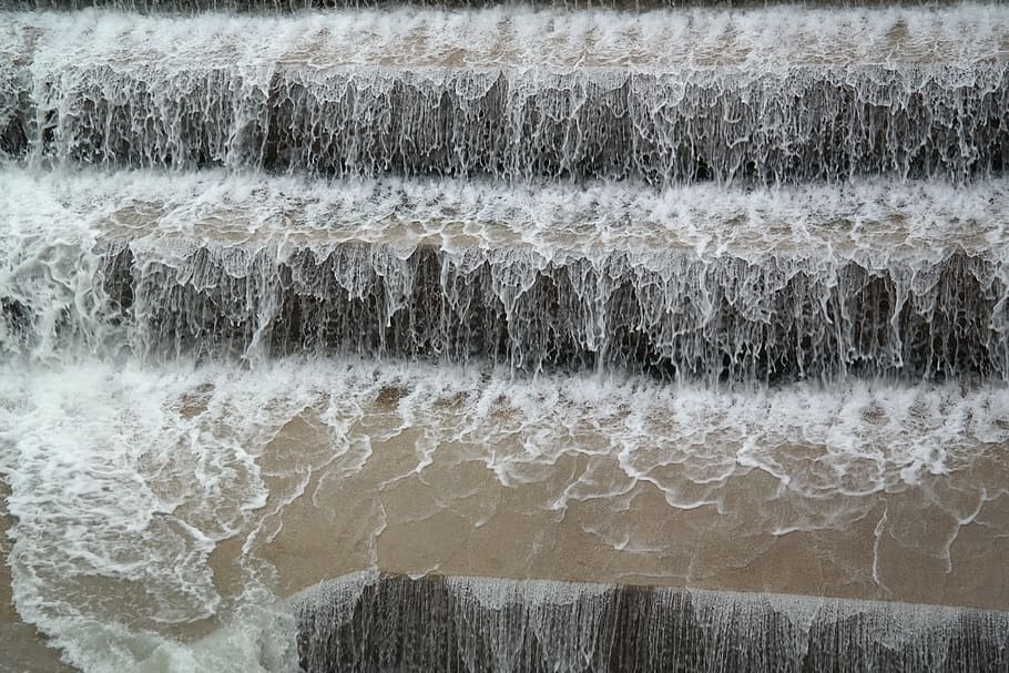 Weir, Waterfall, River, lechfall, füssen, water power, murmur, HD wallpaper