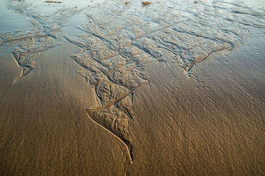 beach, long reef, sydney, australia, sand, pattern, water, land HD wallpaper