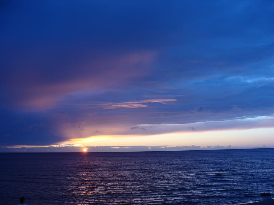 clouds, water, sunset, light, autumn, sky, sea, cloud - sky HD wallpaper