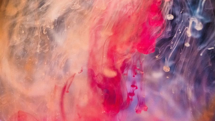 multicolored abstract painting, photo of red and blue abstract painting HD wallpaper