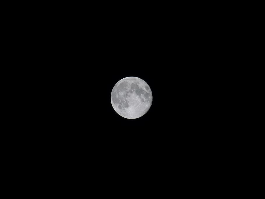 moon, night, moonlight, space, universe, night sky, dark, gloomy HD wallpaper