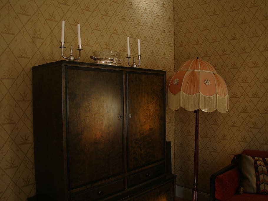 cabinet, candles, candlesticks, classic, furniture, home, house HD wallpaper