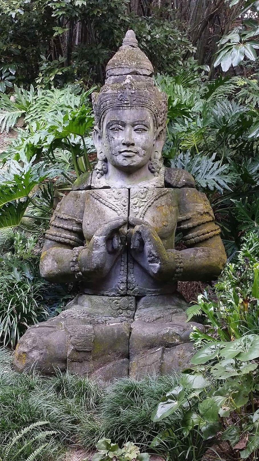 Statue, Jungle, Pray, Calm, Serenity, sculpture, human representation HD wallpaper