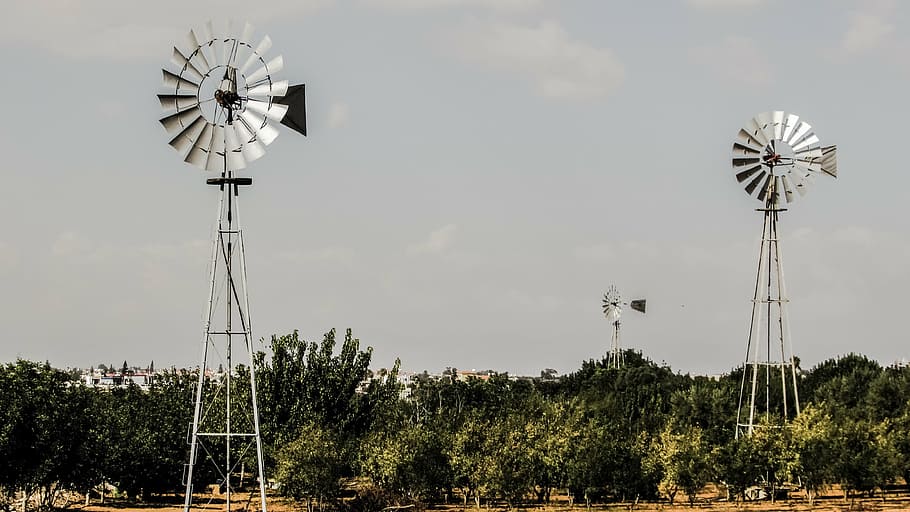 windmill, wheel, landscape, rural, countryside, water, traditional HD wallpaper