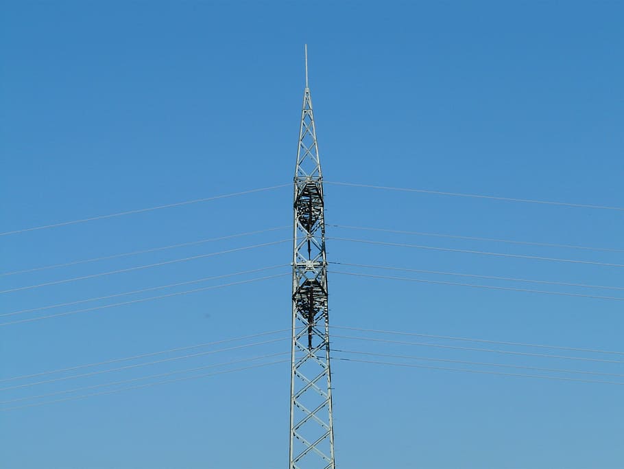 strommast, pylon, current, electricity, iron, tower, building HD wallpaper