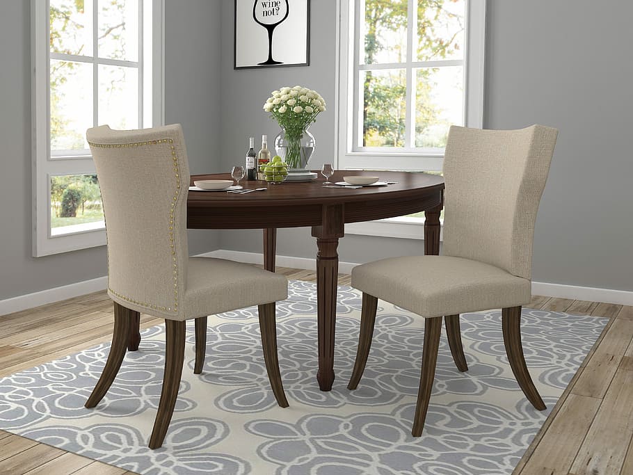 chair, table, seat, home interior, furniture, domestic room HD wallpaper