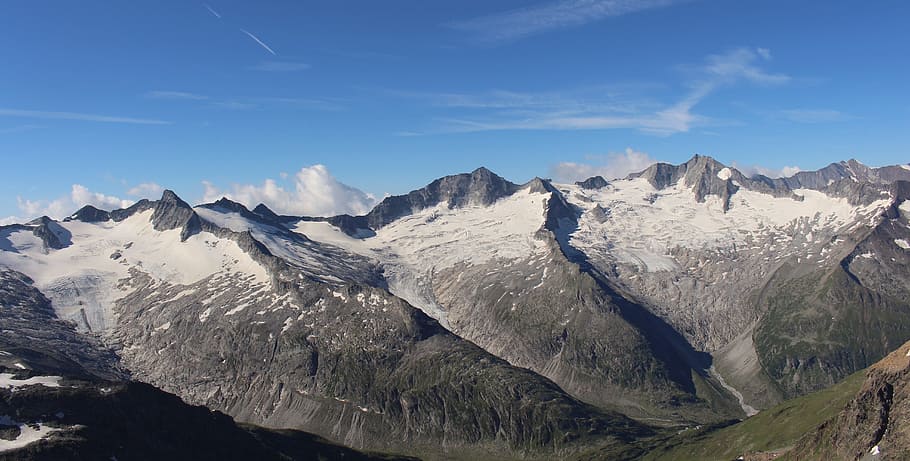 zillertal, alpine, mountains, austria, ginzling, zillertaler alpen HD wallpaper